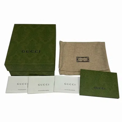 Pre-owned Gucci Beige Red Color Canvas Leather Wallet (bi-fold) () In Beige, Red Color