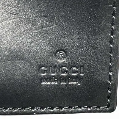 Pre-owned Gucci Black Red Color White Leather Clutch Bag Pouch () In Black, Red Color, White