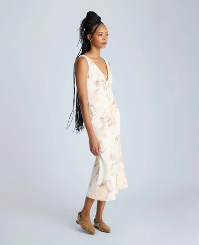 Kenneth Cole Floral Print Sleeveless Maxi Dress In Multicolor