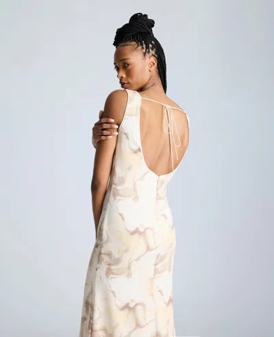 Kenneth Cole Floral Print Sleeveless Maxi Dress In Multicolor