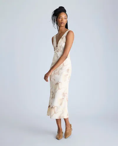 Kenneth Cole Floral Print Sleeveless Maxi Dress In Multicolor