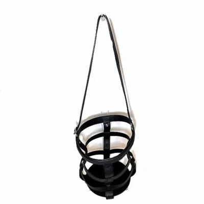 Pre-owned Hermes Black Green Leather Silk Handbag Pouch Shoulder Bag () In Black, Green