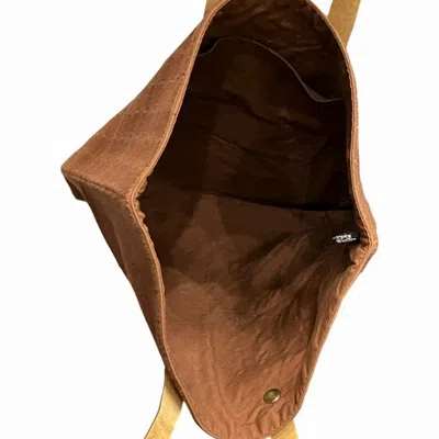 Pre-owned Hermes Brown Canvas Leather Handbag Tote Bag ()
