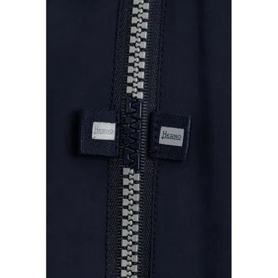 Herno Blue Nylon Jacket In Blue