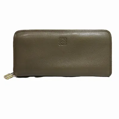 Pre-owned Loewe Brown Leather Long Wallet (bi-fold) ()