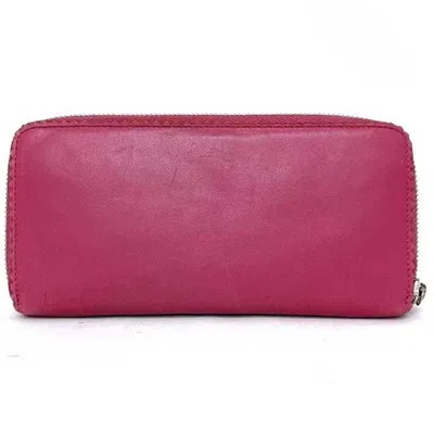Pre-owned Loewe Pink Nappa Leather Long Wallet (bi-fold) ()