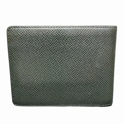 Pre-owned Louis Vuitton Ardoise Taiga Leather Wallet (bi-fold) ()