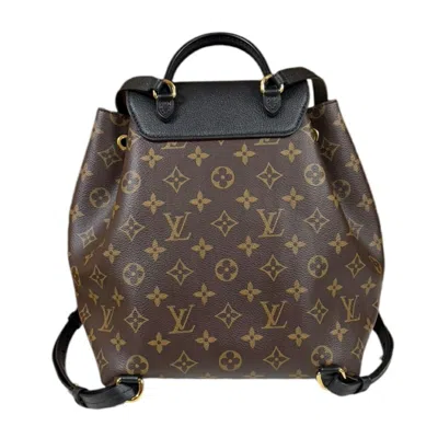 Pre-owned Louis Vuitton Black Brown Monogram Backpack () In Black, Brown