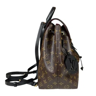 Pre-owned Louis Vuitton Black Brown Monogram Backpack () In Black, Brown