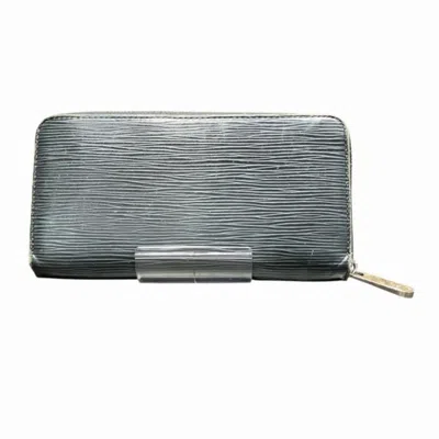 Pre-owned Louis Vuitton Black Noir Epi Leather Long Wallet (bi-fold) () In Black, Noir