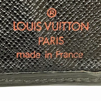 Pre-owned Louis Vuitton Black Noir Epi Leather Wallet (bi-fold) () In Black, Noir