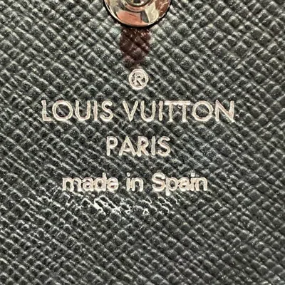 Pre-owned Louis Vuitton Black Noir Leather Long Wallet (bi-fold) () In Black, Noir