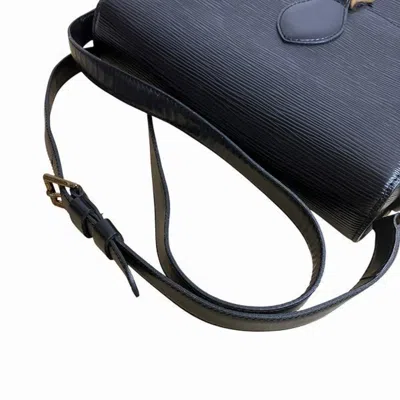 Pre-owned Louis Vuitton Black Noir Leather Shoulder Bag () In Black, Noir