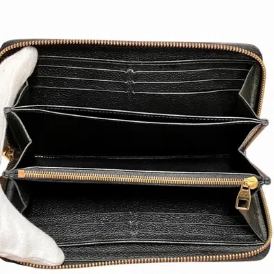 Pre-owned Louis Vuitton Black Noir Monogram Empreinte Long Wallet (bi-fold) () In Black, Noir