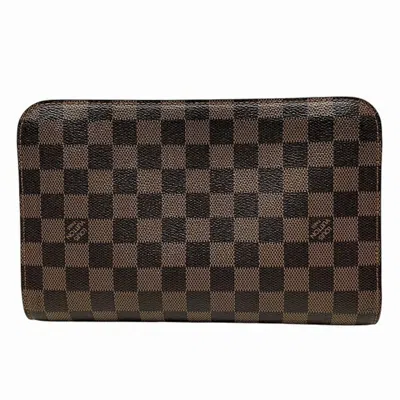 Pre-owned Louis Vuitton Brown Damier Canvas Damier Canvas Clutch Bag () In Brown, Damier Canvas
