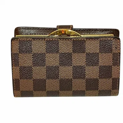 Pre-owned Louis Vuitton Brown Damier Canvas Damier Canvas Wallet (bi-fold) () In Brown, Damier Canvas