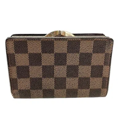 Pre-owned Louis Vuitton Brown Damier Canvas Damier Canvas Wallet (bi-fold) () In Brown, Damier Canvas