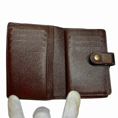 Pre-owned Louis Vuitton Brown Damier Canvas Damier Canvas Wallet (bi-fold) () In Brown, Damier Canvas