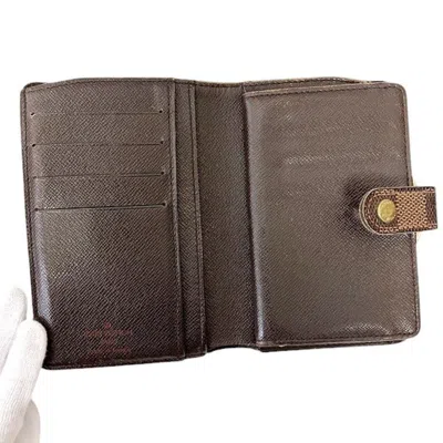 Pre-owned Louis Vuitton Brown Damier Canvas Damier Canvas Wallet (bi-fold) () In Brown, Damier Canvas