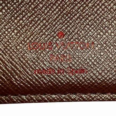 Pre-owned Louis Vuitton Brown Damier Canvas Damier Canvas Wallet (bi-fold) () In Brown, Damier Canvas