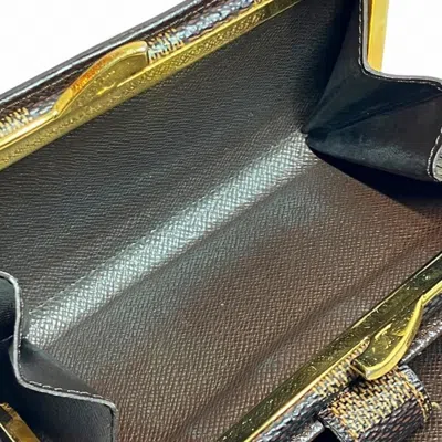 Pre-owned Louis Vuitton Brown Damier Canvas Damier Canvas Wallet (bi-fold) () In Brown, Damier Canvas