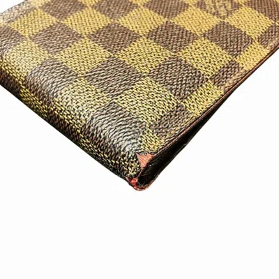 Pre-owned Louis Vuitton Brown Damier Canvas Damier Canvas Wallet (bi-fold) () In Brown, Damier Canvas