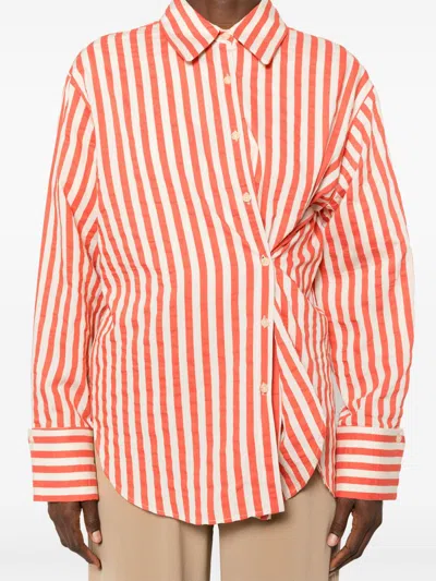 Alysi Cotton Blend Striped Shirt