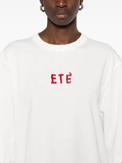 Alysi Embroidered Cotton T-shirt