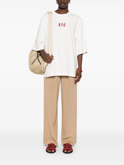Alysi Embroidered Cotton T-shirt