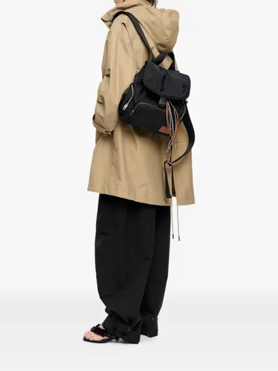 Bimba Y Lola Medium Logo-patch Backpack In Black