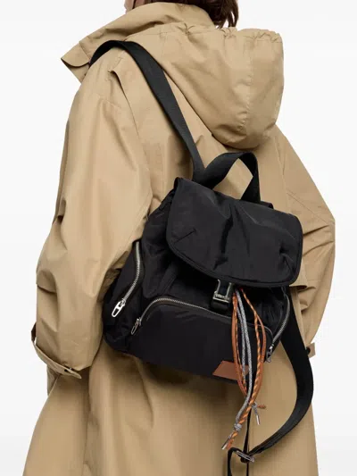 Bimba Y Lola Medium Logo-patch Backpack In Black