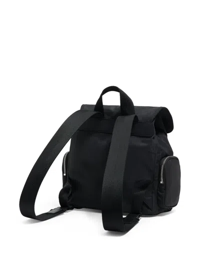 Bimba Y Lola Medium Logo-patch Backpack In Black