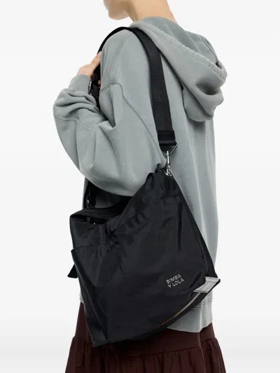 Bimba Y Lola Medium Leather Tote Bag In Black