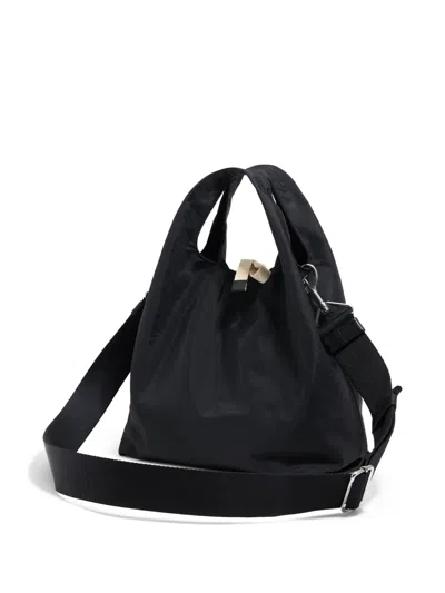 Bimba Y Lola Medium Leather Tote Bag In Black