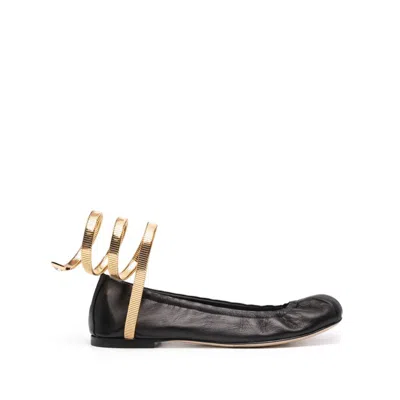 René Caovilla Juniper Ballet Pumps - Women's - Calf Leather/lamb Skin
