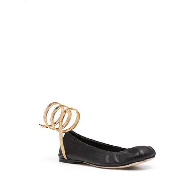 René Caovilla Juniper Ballet Pumps - Women's - Calf Leather/lamb Skin