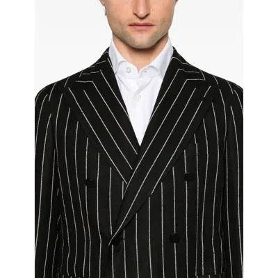 Shop Tagliatore Black  Neutral Jackets