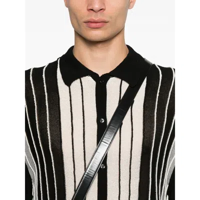Laneus Viscose Blend Sweater Striped Pattern