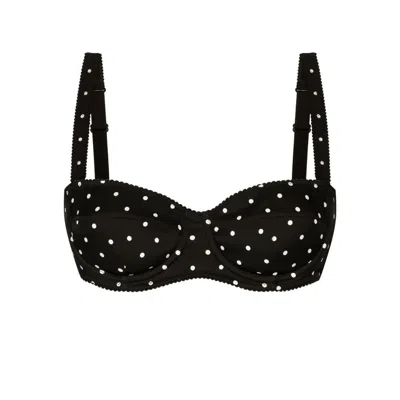 Dolce & Gabbana Polka Dot-print Balconette Bra