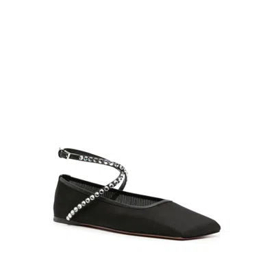 Amina Muaddi Ane Crystal-embellished Mesh Ballerina Shoes