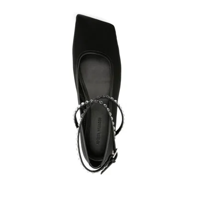 Amina Muaddi Ane Crystal-embellished Mesh Ballerina Shoes
