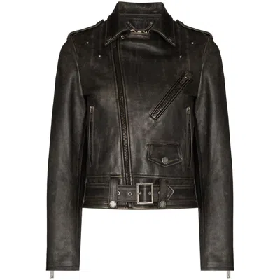 Golden Goose Leather Biker Jacket Clothing