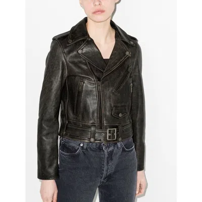 Golden Goose Leather Biker Jacket Clothing