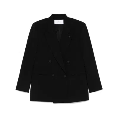 Lardini Brooch-detail Blazer In Black