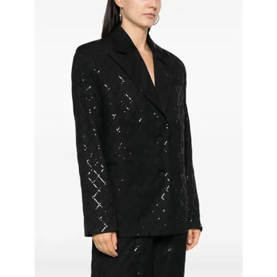 Rotate Birger Christensen Rotate Sequin Embellished Blazer Jacket