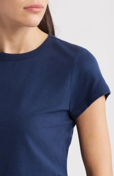 Marine Layer Re-spun Signature Crewneck T-shirt In Navy