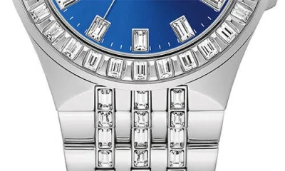 Bulova Men's Phantom Crystal Stainless Steel Bracelet Watch 42mm In Silver