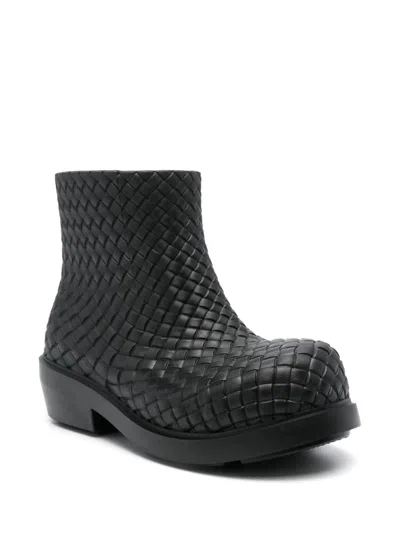 Bottega Veneta Women Fireman Gomma Tutto Intrecciato Stivaletto Pioggia