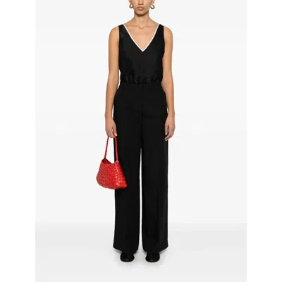 Calvin Klein Wide Leg Linen Blend Trousers