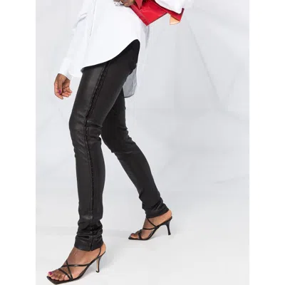 Ann Demeulemeester Skinny Fit Leather Trousers
